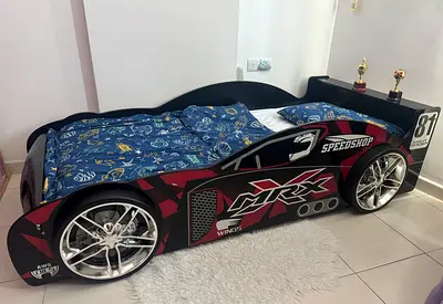 Kids Race Car Bed Red/Black, Great Condition