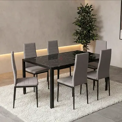 Furniture: Dining table with 6 chairs