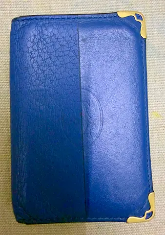 Cartier Card Holder Blue Authentic