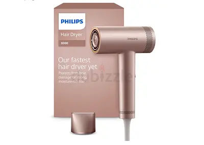 Philips Hair Dryer 8000 Series - Rose Gold (Fast Drying & Ion Care)