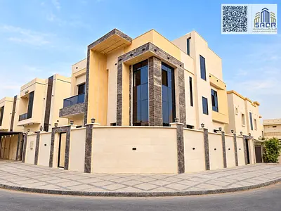 Brand-New Corner Villa for Rent in Al Yasmeen, Ajman | First Occupancy | 6 Bedrooms | Located on Two Streets | AED 150,000 Annually, Negotiable