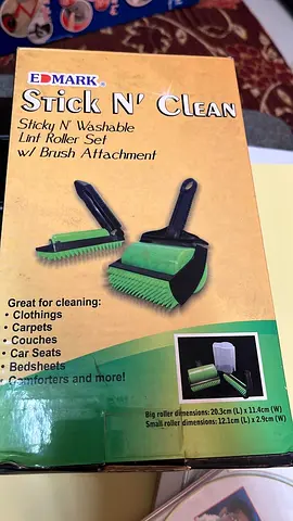 Washable Lint Roller Set with Brush Attachment