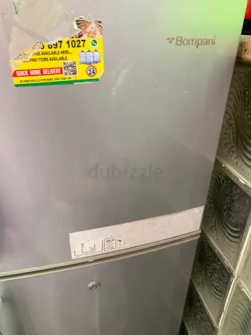 Bomapad stainless steel refrigerator - double door, good condition
