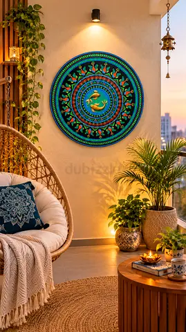 Hand-painted Round Decorative Wall Decore