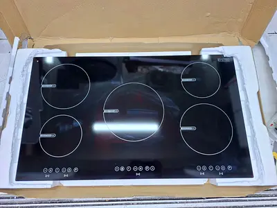 5-Zone Black Glass Induction Cooktop — New, Unused