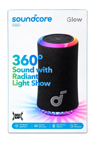 Soundcore Glow Portable Bluetooth Speaker with Light Show (New in Box)
