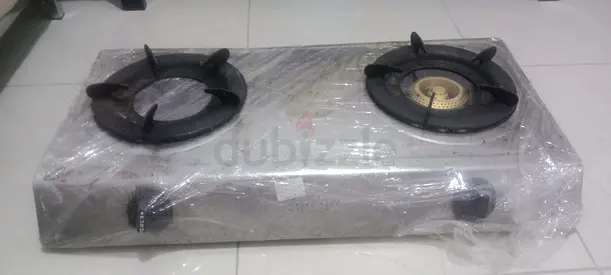Used 2-Burner Stainless Steel Gas Stove - Good Working Condition