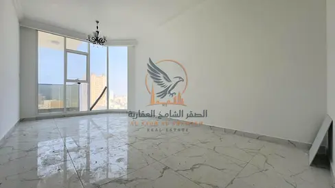 شقة غرفتين وصالة بإطلالة بحرية وبلكونتين وموقف خاص في النخيل 1 عجمان