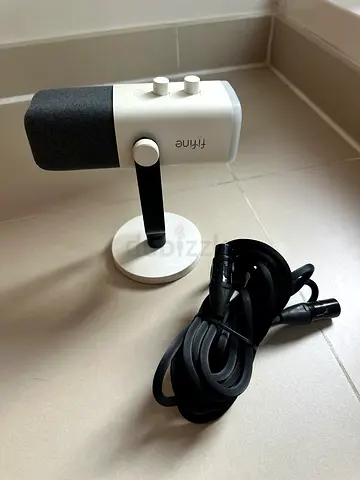 Fifine USB/XLR Condenser Microphone with Stand and XLR Cable - Good Condition