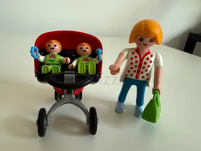 Playmobil Mother with Twin stroller #5573