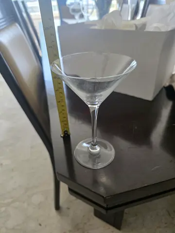 2 Sets of 6 Martini/Cocktail Glasses - Clear Stemware