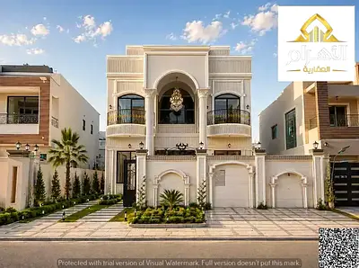 Classic villa for sale in Al Yasmeen, Ajman, featuring 5 bedrooms, an elegant design, and spacious interiors—perfect for families seeking luxury and c