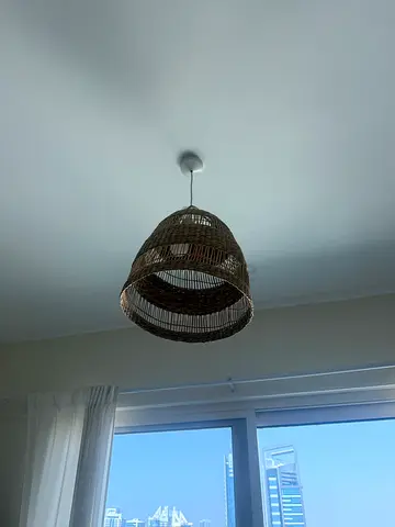 Woven Rattan Ceiling Pendant Light - Natural Finish