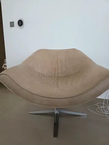 Beige Modern Swivel Lounge Chair Marina Home - Comfortable Accent Chair