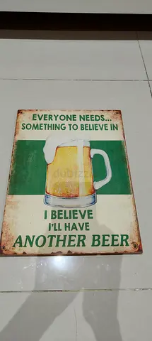 Vintage-style Metal Sign - "I Believe I'll Have Another Beer"
