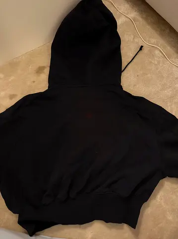 Black hooded sweatshirt / cropped hoodie - good used condition