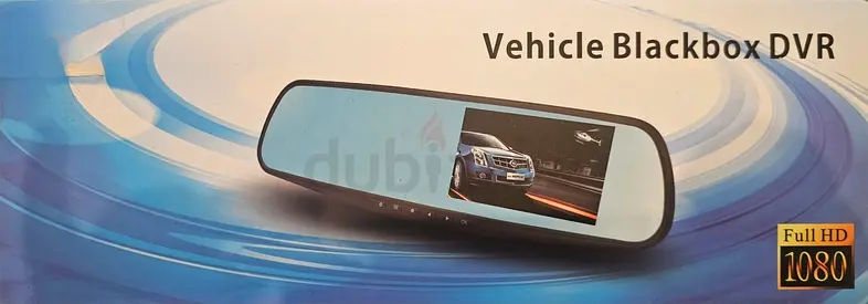 Vehicle Blackbox DVR rearview mirror with built-in dashcam (Full HD 1080p)