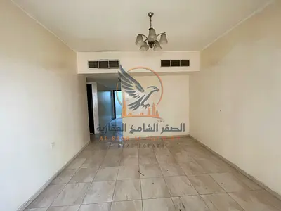 For annual rent in Ajman Brand new two-bedroom apartment with a living room, first occupancy, in Al Rashidiya 1 Features a balcony and two bathrooms,