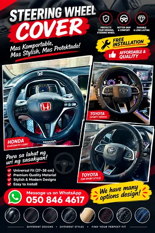 Universal Steering Wheel Cover with Free Installation