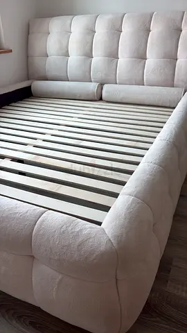 Upholstered Queen Bed Frame with Tufted Headboard for mattress 160x200cm, less than 2 years old