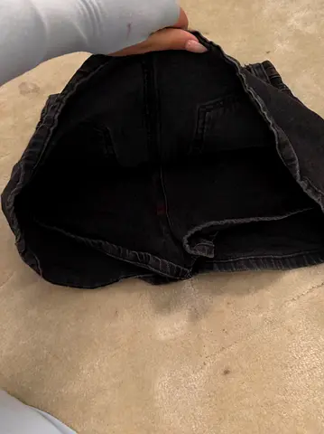 Black denim mini skirt - good used condition