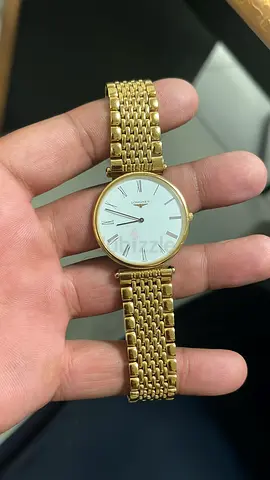 Classic Longines Gold-Tone Men’s Dress Watch with Mesh Bracelet