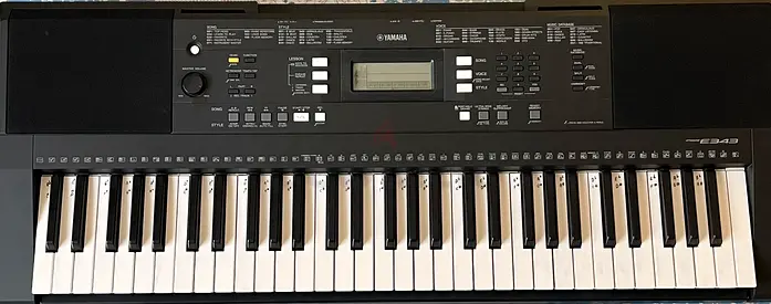Yamaha PSR-E343 Touch-Sensitive Portable Keyboard with Thomsun Keyboard Stand.
