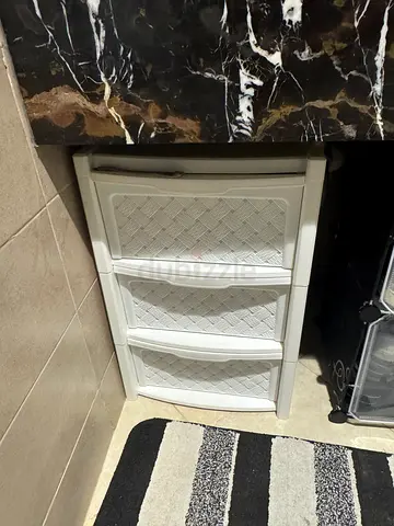 Plastic storage drawers/cupboard ans open organizer set