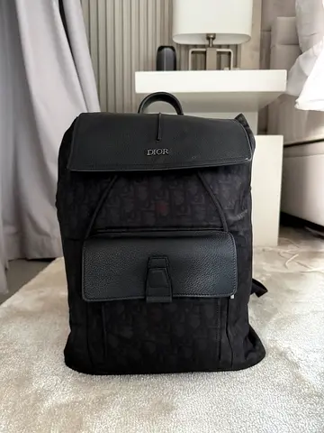Black Dior Monogram Backpack - Good Condition