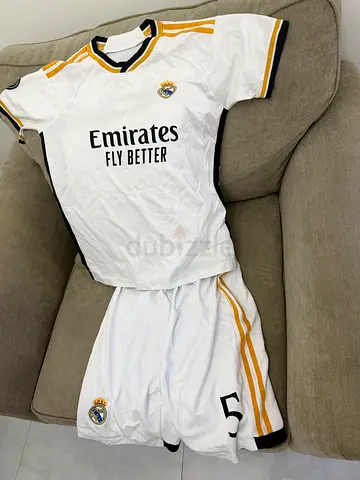 Real Madrid Home Football Kit (Jersey and Shorts) - Size 10
