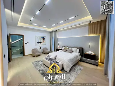 Modern villa in Al Helio, located near Safir Hypermarket and the Dubai exit. The property spans 3,8