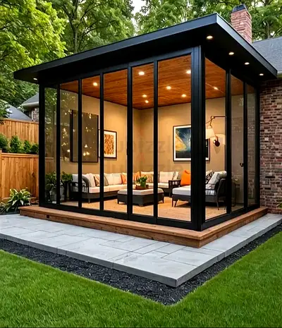 Modern Glass Garden Room / Sunroom - Ready to Move In