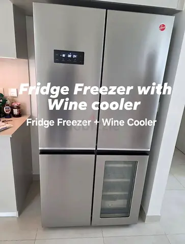 Hoover 755 Liters Gross Capacity Cross Door Refrigerator, With Wine Cooler: (115L)31 Bottle, 🍾