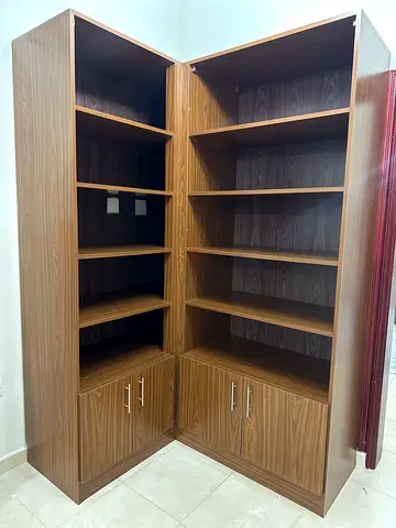 Large Wooden Bookcase / Storage Cabinet with Shelves and Drawers