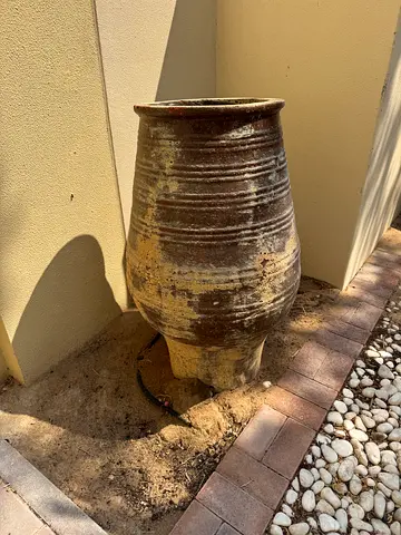 Large rustic garden pot for outside
