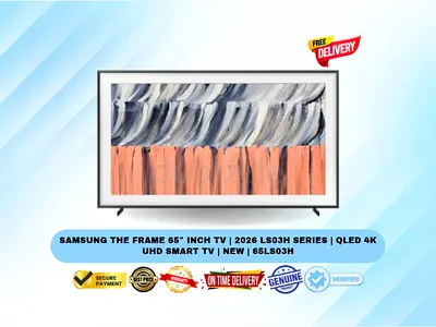Samsung The Frame 65″ Inch TV | 2026 LS03H Series | QLED 4K UHD Smart TV | New | 65LS03H