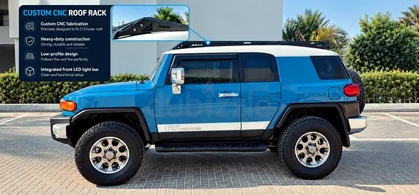 Toyota FJ Cruiser VXR 2013 | GCC | ARB OME | Custom Roof Rack | Dual Tanks | First owner