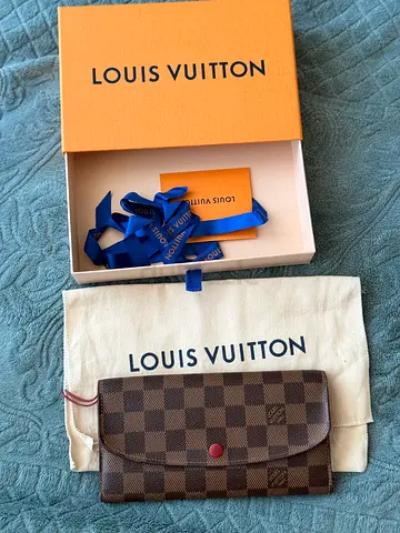 Louis Vuitton Damier Ebene Long Wallet with Box & Dust Bag