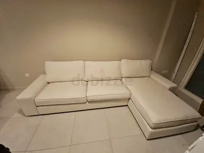 IKEA kivik Lsahpe sofa beige color
