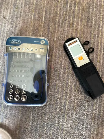 Handheld Digital Tachometer/Multifunction Meter with Ford-branded Screwdriver Bit Set