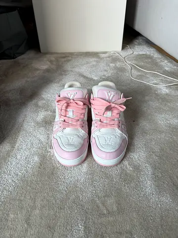 louis vuitton Pink and white women's sneakers - lightly used