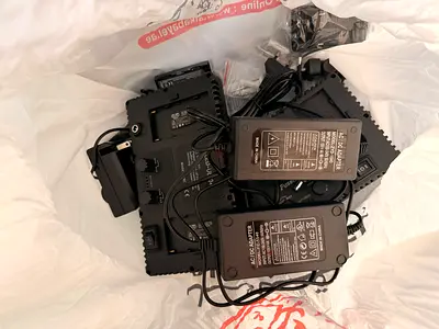 Set of LED Video Panel Lights with Power Adapters