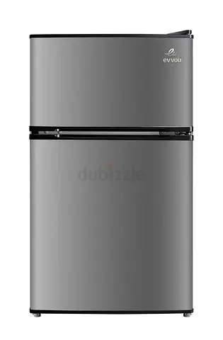Top Mount Refrigerator, 100 Liters, Adjustable Leg, Interior Light, Defrost Type EVRFM-100S Silver
