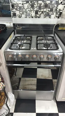 4-Burner Gas Cooker with Oven - Stainless Steel 60*60