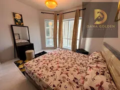 For monthly rent: a one-bedroom apartment (room and living room) with access to a gym, swimming pool