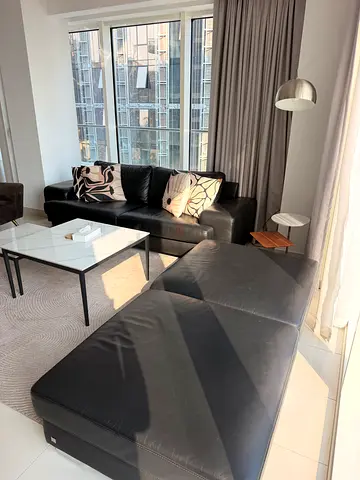 Leather L-shaped sofa from The One in great condition