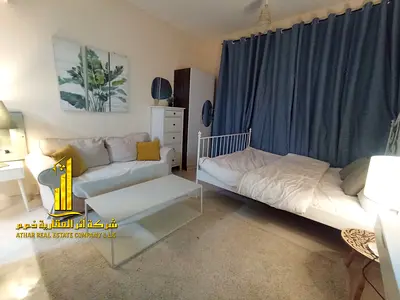 استوديو فاخر- ثاني ساكن- بمطبخ مفتوح مع اطلاله مفتوحه. مفروش بالكامل✨عجمان الحميديه. للإيجار الشهري.الإيجار يشمل الفواتير والإنترنت وموقف