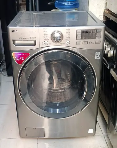 LG Front Load 18 kg Washer 10 Dryer Combo - Silver, Good Working Condition