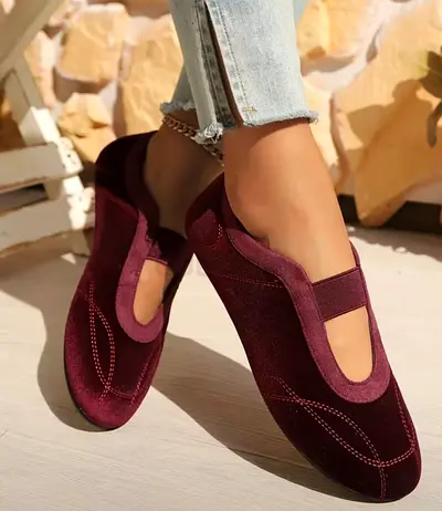 ZARA Ballerina shoes Burgundy. 39