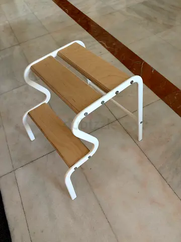 Wood metal step stool